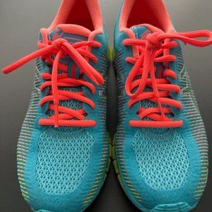 Asics women's running shoes GEL Quantum 360 - turquoise and coral - size 9.5